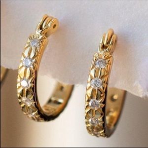 Lisbeth Star CZ Amor Lalus Hoops Earrings Local Eclectic NEW